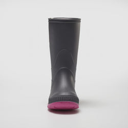 CHARCOAL/MAGENTA,CHARCOAL/MAGENTA : Stomp - Toddlers Rain Boots Sole View