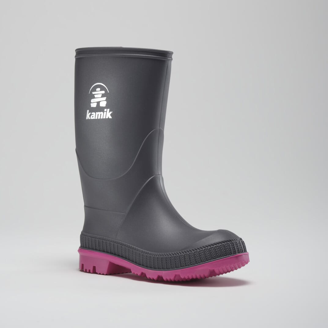 CHARCOAL/MAGENTA,CHARCOAL/MAGENTA : Stomp - Toddlers Rain Boots Main View