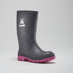 CHARCOAL/MAGENTA,CHARCOAL/MAGENTA : Stomp - Toddlers Rain Boots Main View