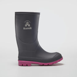 CHARCOAL/MAGENTA,CHARCOAL/MAGENTA : Stomp - Toddlers Rain Boots Top View