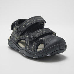 BLACK,BLACK : Seaturtle 2 - Toddlers Closed-Toe Sandals Back View