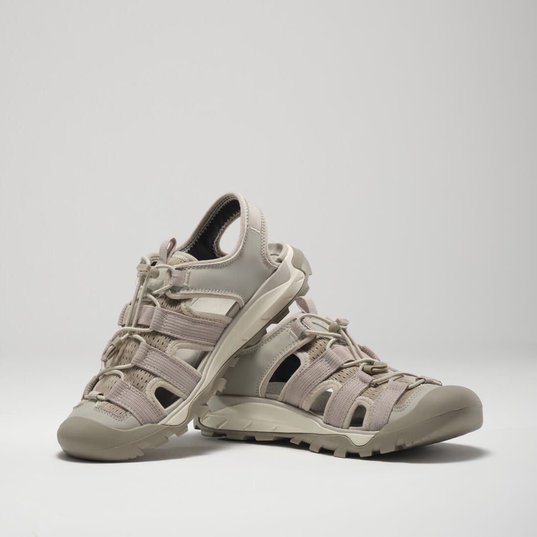 LIGHT TAUPE, : Solstice - Womens' Closed-Toe Sandals Back View